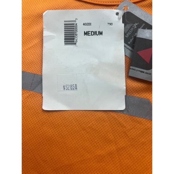 Dolfin Mens Orange Reflective Dryline Performance Long Sleeve Shirt 402DI Large - Picture 5 of 10